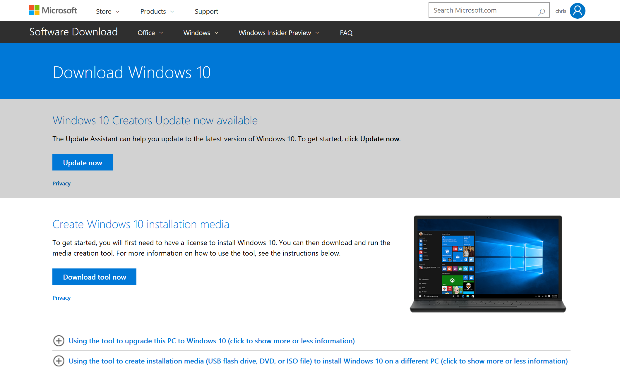 Windows 10 upgrade latest version
